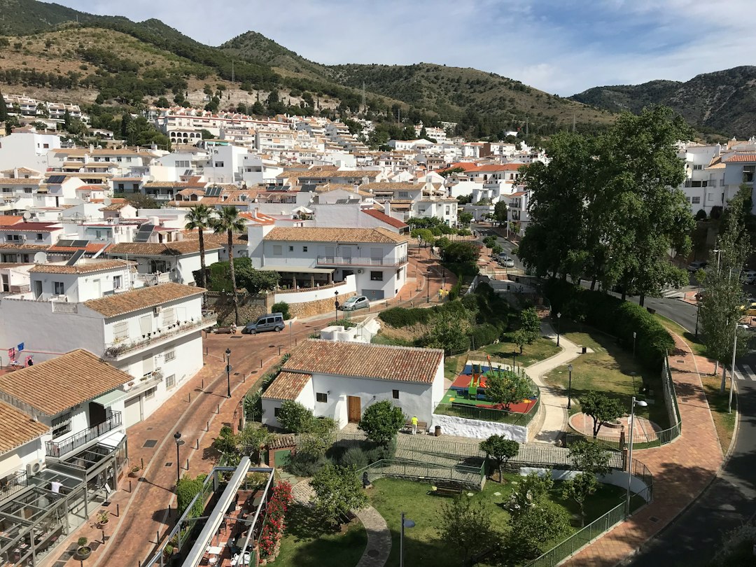 Whitewashed Andalusian village buildings representing the traditional architecture of Benalmádena Pueblo