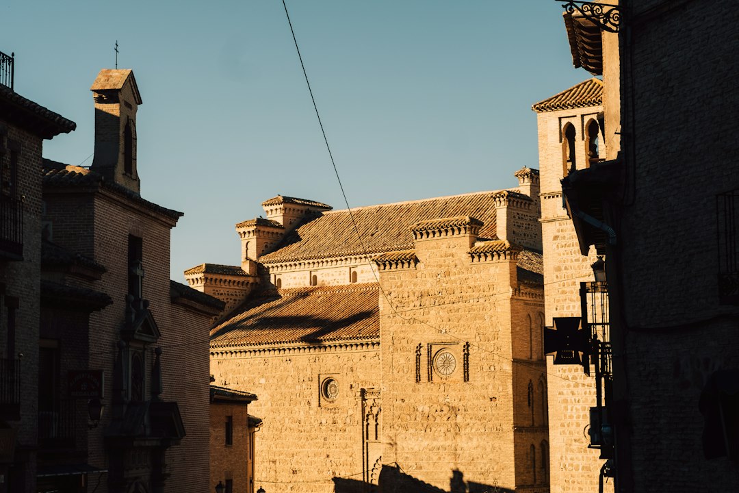Historic stone buildings in a Spanish old town