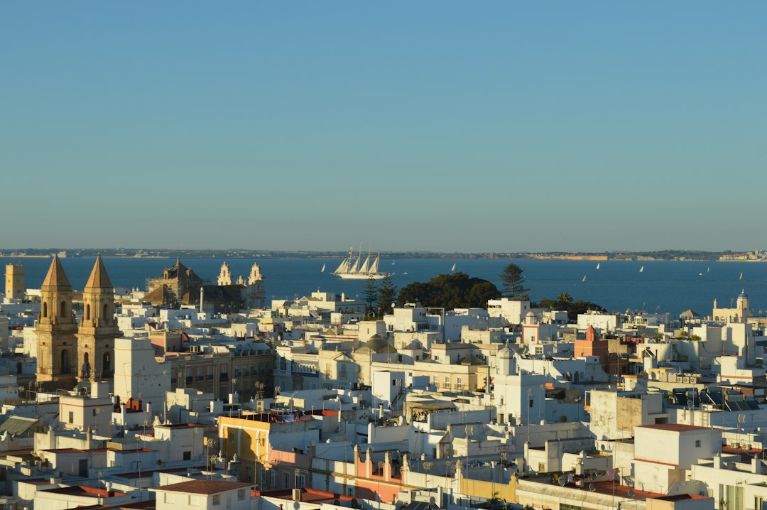 View across the rooftops of Cádiz from Torre Tavira
