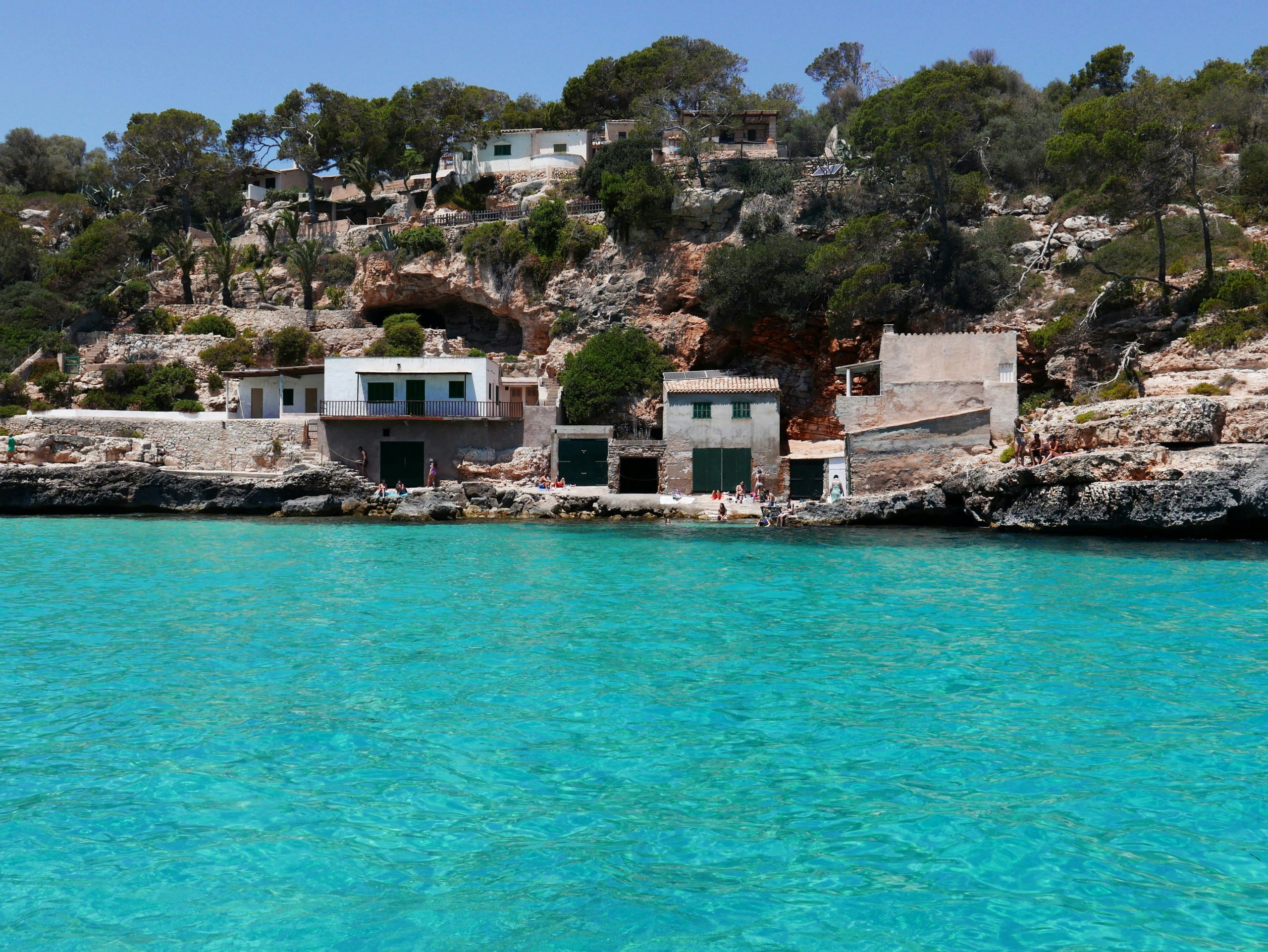Mediterranean homes on a rocky coastline