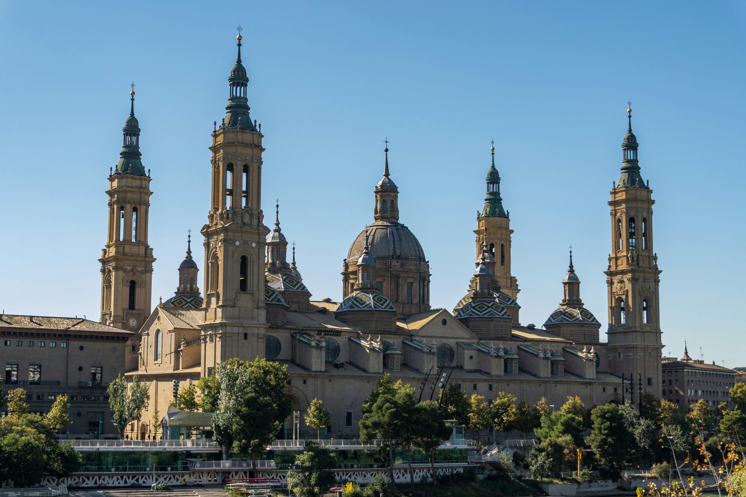 Historic Spanish civic building with towers