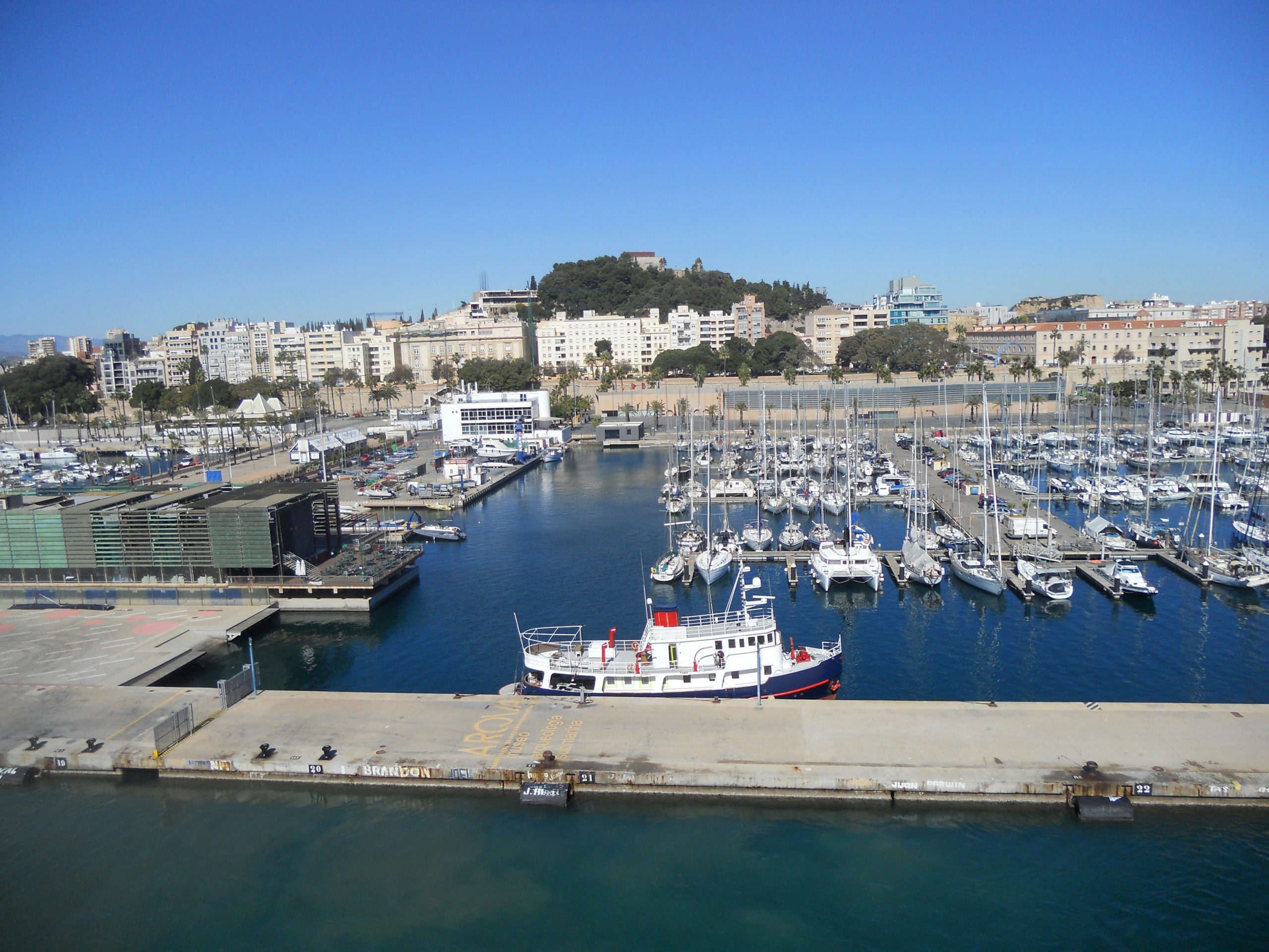 Port and waterfront in Cartagena, Spain