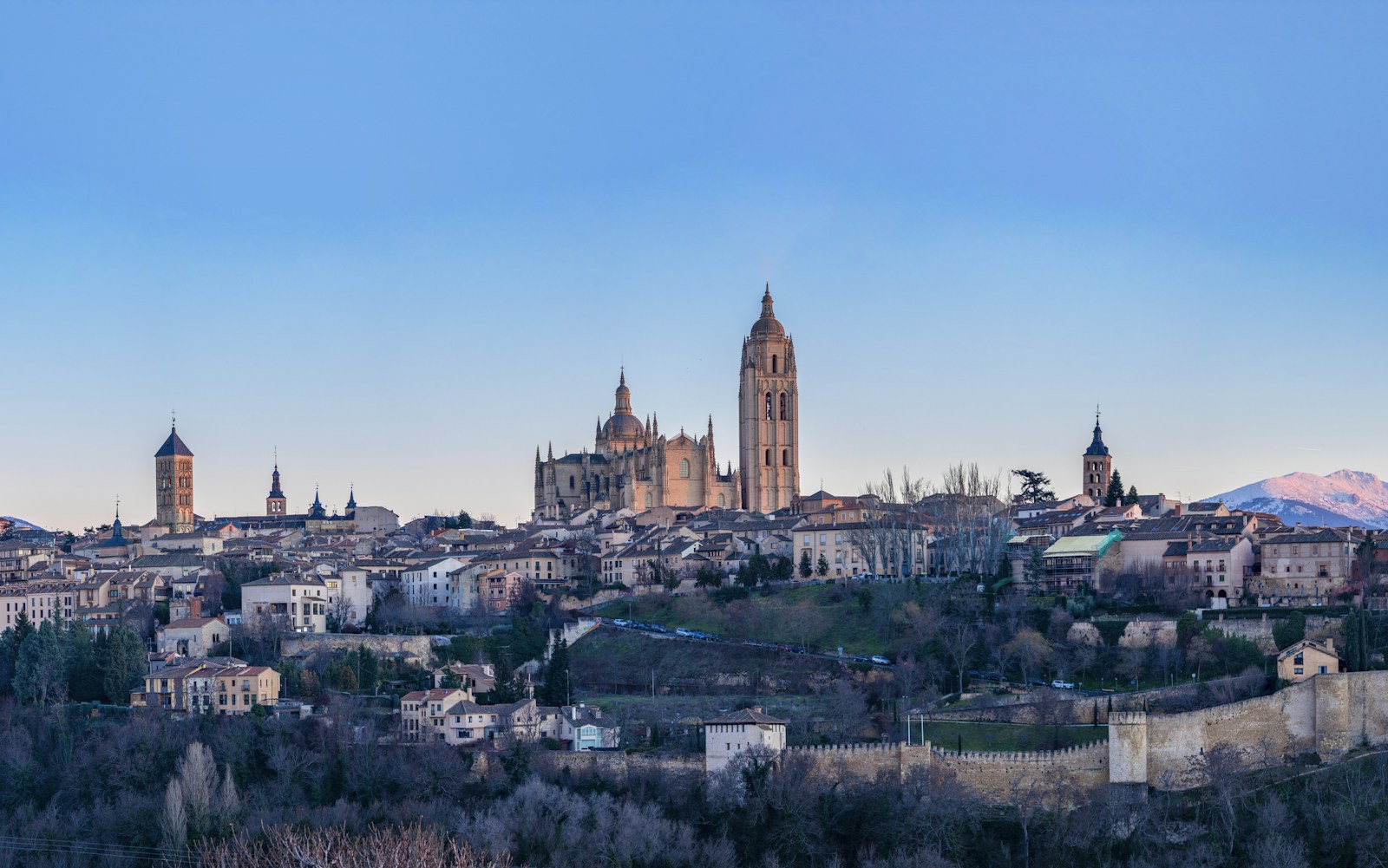 Historic stone walls and architecture in Castilla y León, Spain