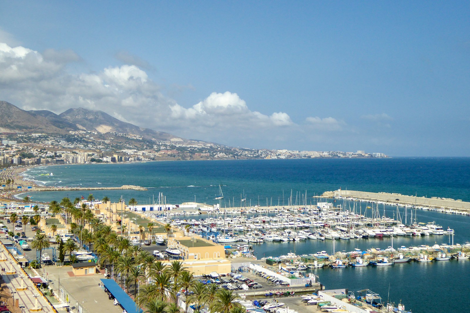 Boats and waterfront along the southern Spanish coast
